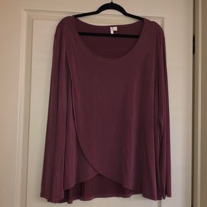 Long sleeve plum shirt